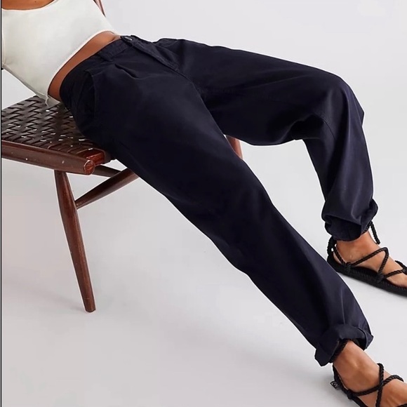 Free People Cya Later Skate Trouser Navy 0 - Picture 2 of 12